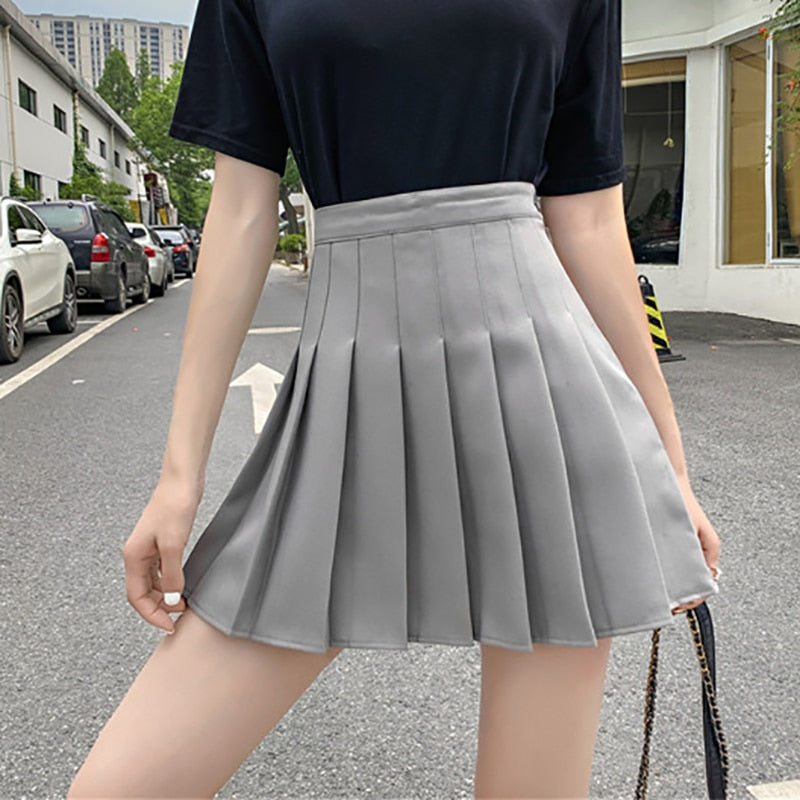 Zurück zum College Jocoo Jolee Damen Sommer Hohe Taille Karierte Röcke Lässige Koreanische A-Linien-Shirts Japanische Schule Kawaii A-Linien-Röcke Für Teenager 