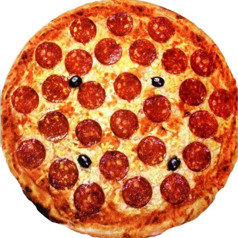 Warm coral fleece tortilla pizza blanket 200Gsm round shape lavash wool sofa plaid plush bedspread winter throw blanket