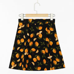 Skirts Womens Mini Print Summer Skirt Women High Waist A Line Mini Skirts For Women Summer Chiffon Vintage Skirt Woman Clothes