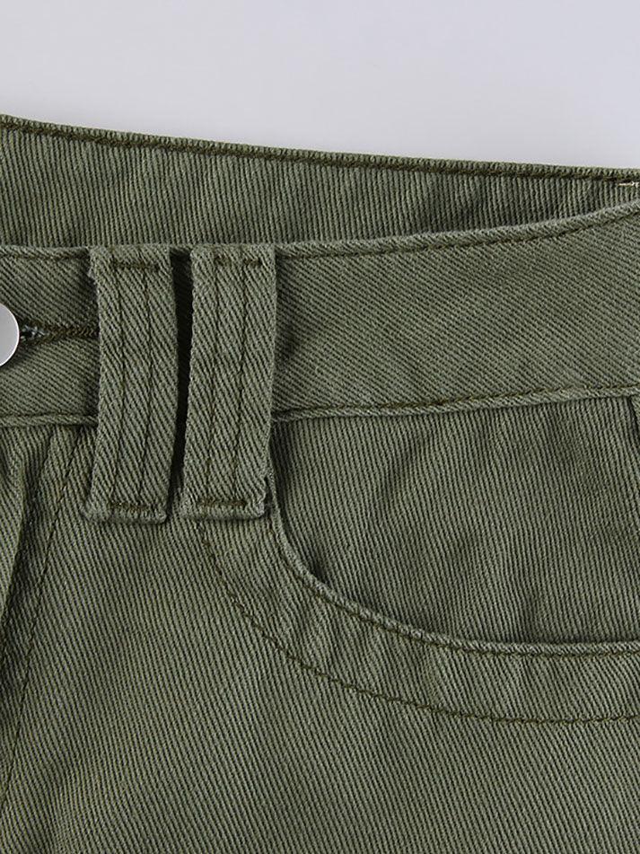 2024 y2k Denim mini skirt with patch pocket