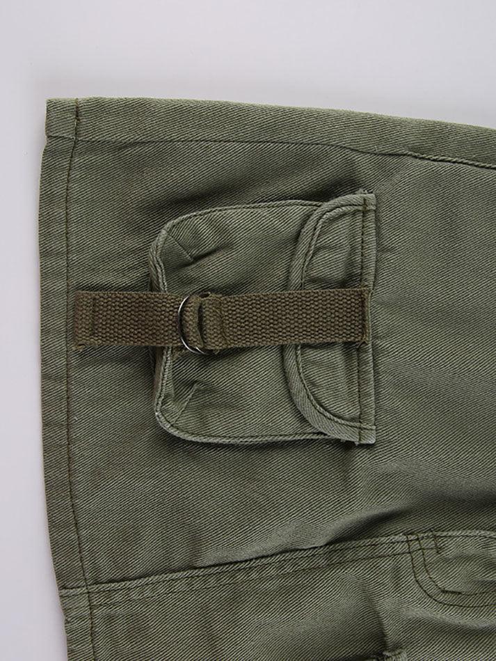 2024 y2k Denim mini skirt with patch pocket