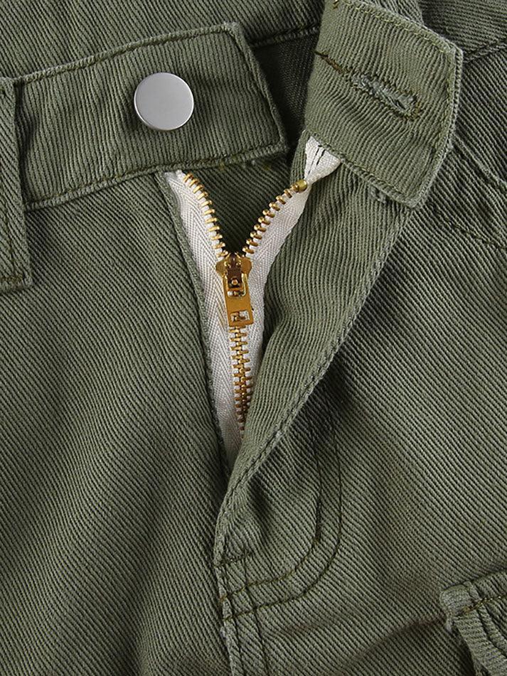 2024 y2k Denim mini skirt with patch pocket