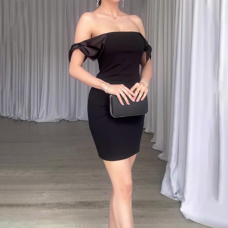 homecoming dresses 2025 Women's Summer off-Shoulder Tube Top Sexy High Waist Hip Bag Dress