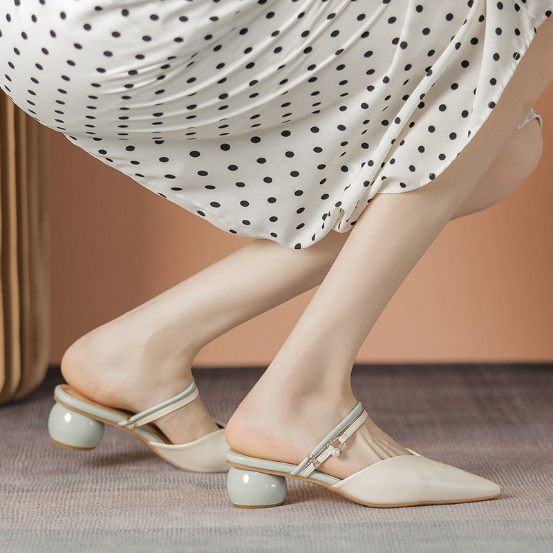 Damen-Feenstil mit Rock, mittelhoher Zehenbereich, Box-Heels
