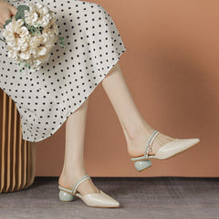 Damen-Feenstil mit Rock, mittelhoher Zehenbereich, Box-Heels