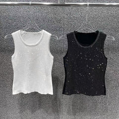 Sleeveless Open Knit Top