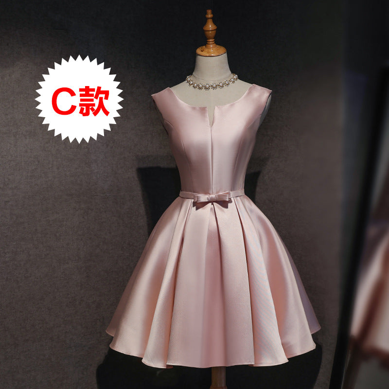 prom dresses Pink Fairy Bridesmaid Dress 2025 New Sisters Dress Bridesmaid Group Evening Dress Student Graduation Host Dress