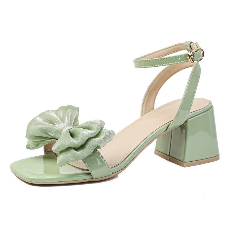 Damen Sommer Sandalen mit Schleifenrock im Feenstil