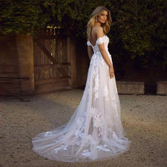 cybergoth dress to impress Wedding Dress 2025 Summer Women Lace Applique Sweetheart off Shoulder Backless Princess Bridal Party off Shoulder Wedding Dress