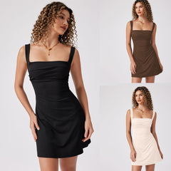 hoco dresses INS New 2025 Sexy Hot Girl Design Backless Waist Slimming a Swing Skirt