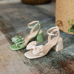 Damen Sommer Sandalen mit Schleifenrock im Feenstil