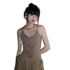 android vs cyberborg dress to impress New Chinese Style Tight Waist Stand Cut Dress Niche Suspender Dress Retro Hollow Commuter Dress Summer