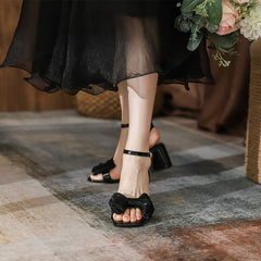 Damen Sommer Sandalen mit Schleifenrock im Feenstil