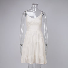 summer outfits inspo Linen Sling Dress 2025 Summer Sleeveless Sexy Slim-Fit Back Dress for Hot Girls