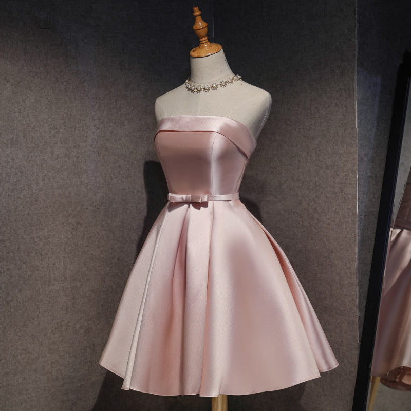 prom dresses Pink Fairy Bridesmaid Dress 2025 New Sisters Dress Bridesmaid Group Evening Dress Student Graduation Host Dress
