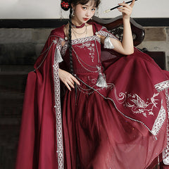 divine being dress to impress Original Design Xinghe Dream Improved Han Element Hanfu Women's Sling Dress Suit 6835