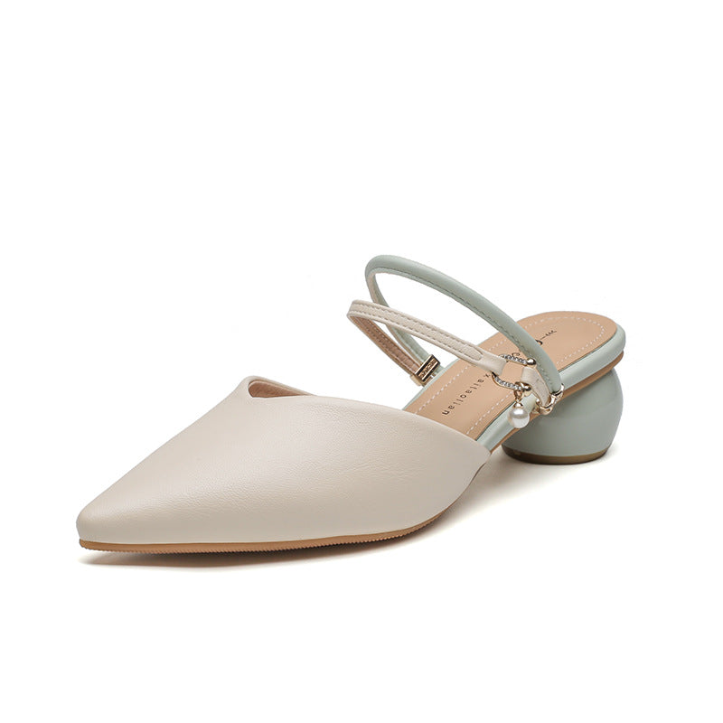 Damen-Feenstil mit Rock, mittelhoher Zehenbereich, Box-Heels