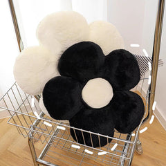 35/50cm Ins Cute Stuffed Five Petal Flower Pillow Beautiful Flower Plush Seat Cushion Sunflower Comfortable Pillow Home Decor