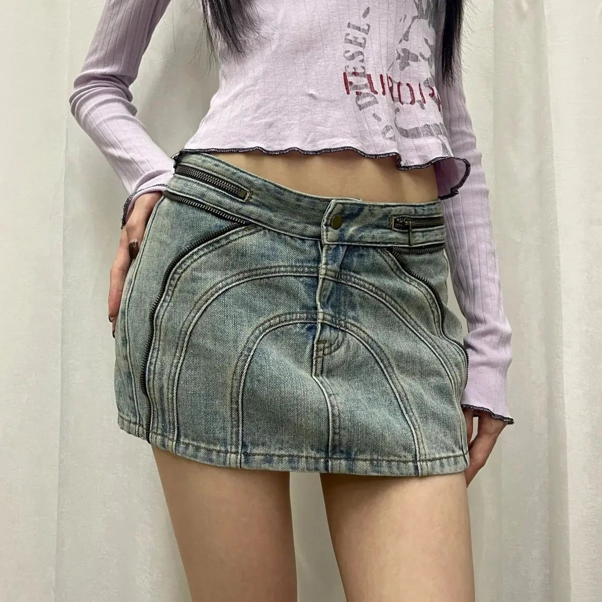 Amerikanischen Retro Sommer Denim Rock Frauen Kleidung Koreanischen Stil Mode Straße Mini Rock Einfache Sexy Hot Girl Abnehmen Hüfte Rock