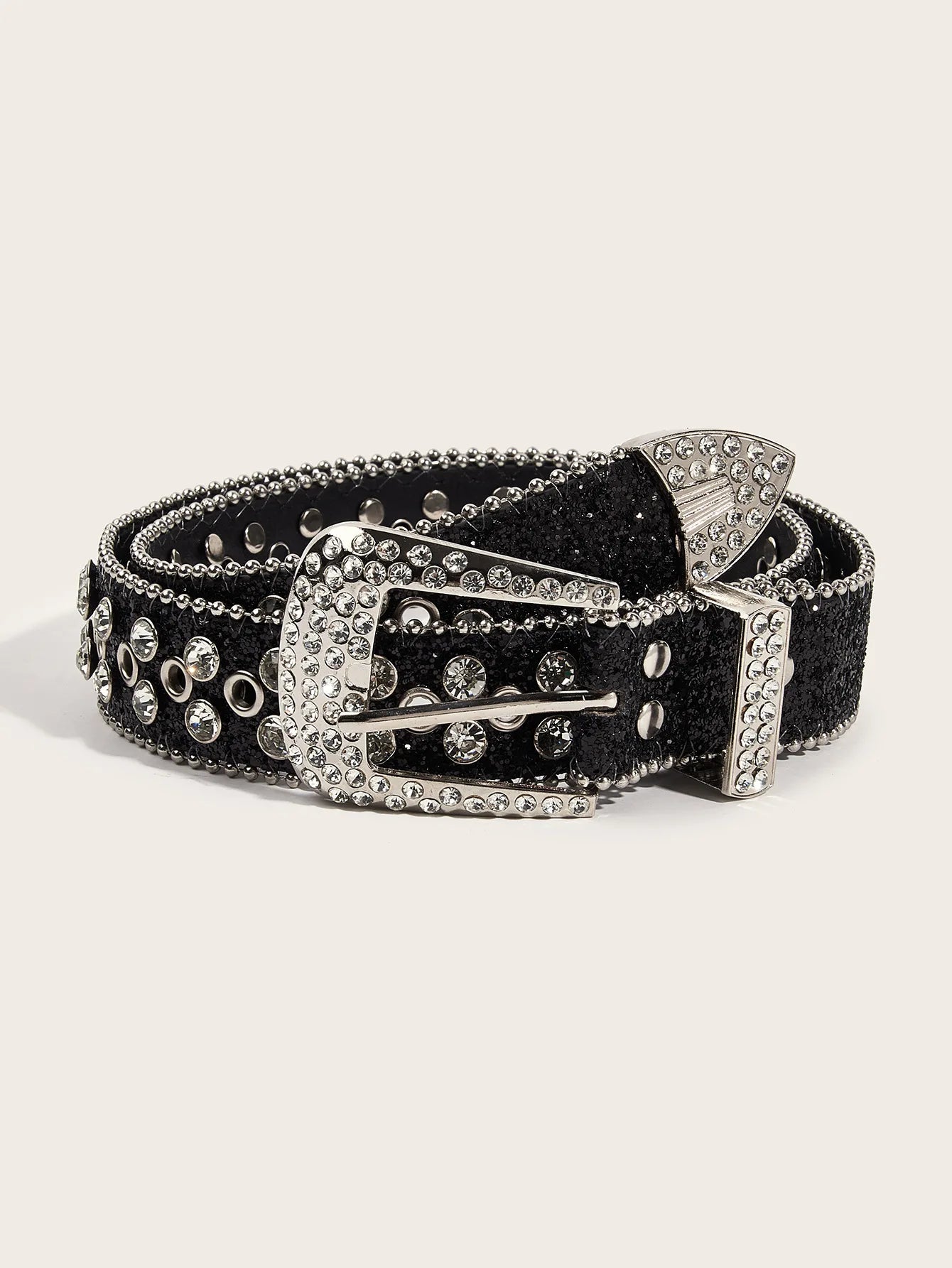 Punk Belts Women Luxury Designer Brand Wide Waist Belts Korean Fashion Diamond Rock Bling Strap Belt Y2K Women Belts for Dress