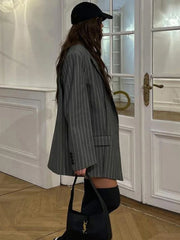 Hohe Taille Schlank Rock Sets Für Frauen Luxus Lose Langarm Mäntel Frau Temperament Blazer 2 Stück Sets Damen Outfits