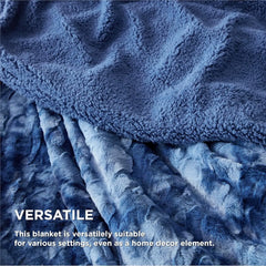Fuzzy Blanket for Couch -  Soft and Warm Sherpa, Cozy and Furry Faux Fur, Reversible Throw Blankets for Sofa and Bed