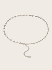 2025 Fashion Women Diamond Heart Chain Waist Belt Skirt Dress with Waistband Chain Decoration Thin Waistband Accessories