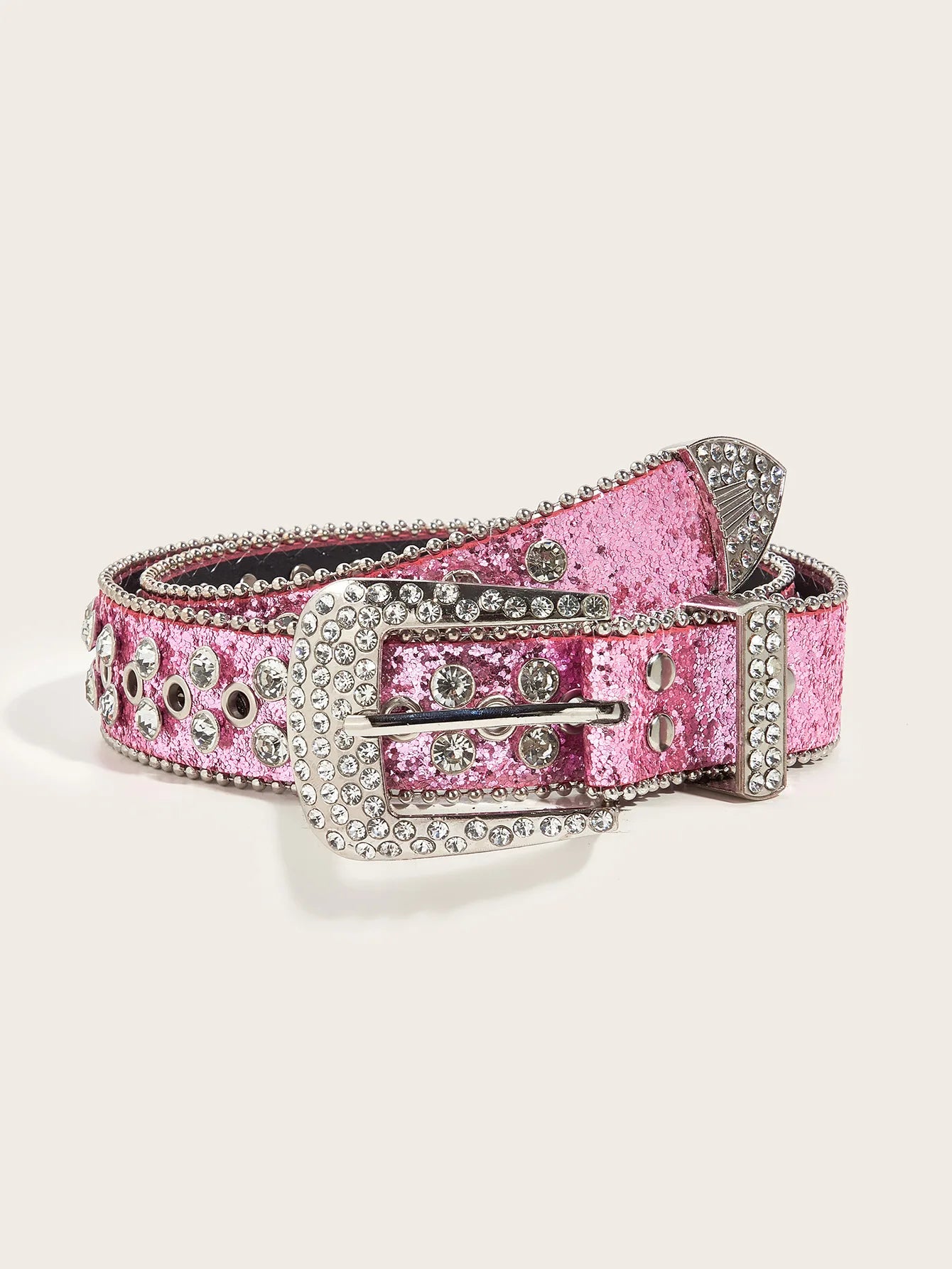 Punk Belts Women Luxury Designer Brand Wide Waist Belts Korean Fashion Diamond Rock Bling Strap Belt Y2K Women Belts for Dress