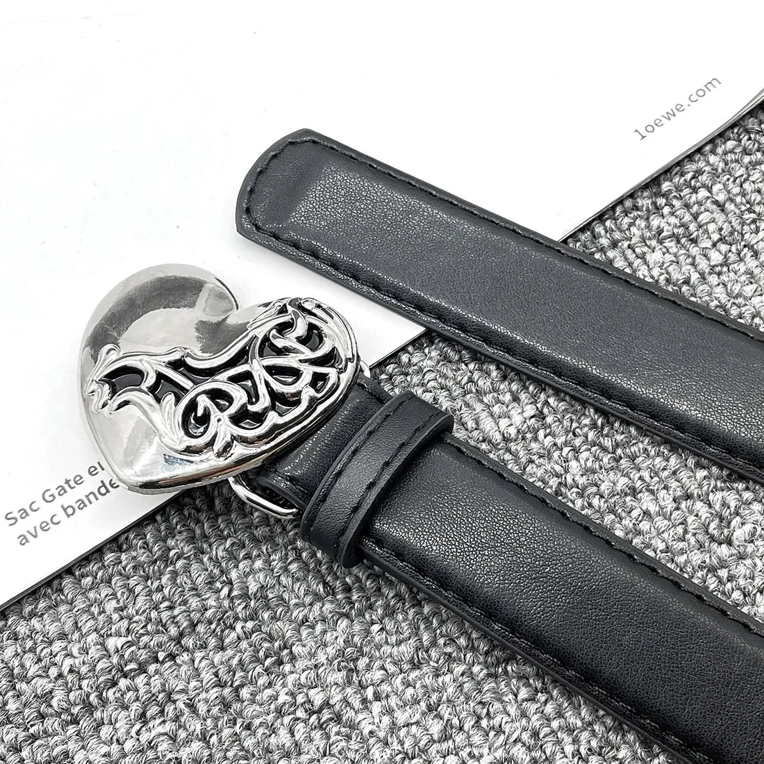 Luxus-Design Punk-Stil Personalisiertes Retro-Design Geprägter Herz-Liebesgürtel Y2k Leder Damengürtel Kleid Jeans Accessoires