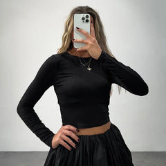 Damenrock Zweiteiler Enges Rückenfreies Twist Crop Top Hohe Taille Knospenrock Eleganter Anzug Solide Dame Herbstmode Neu