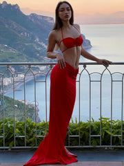 Floral Bralette & Maxi Skirt Set