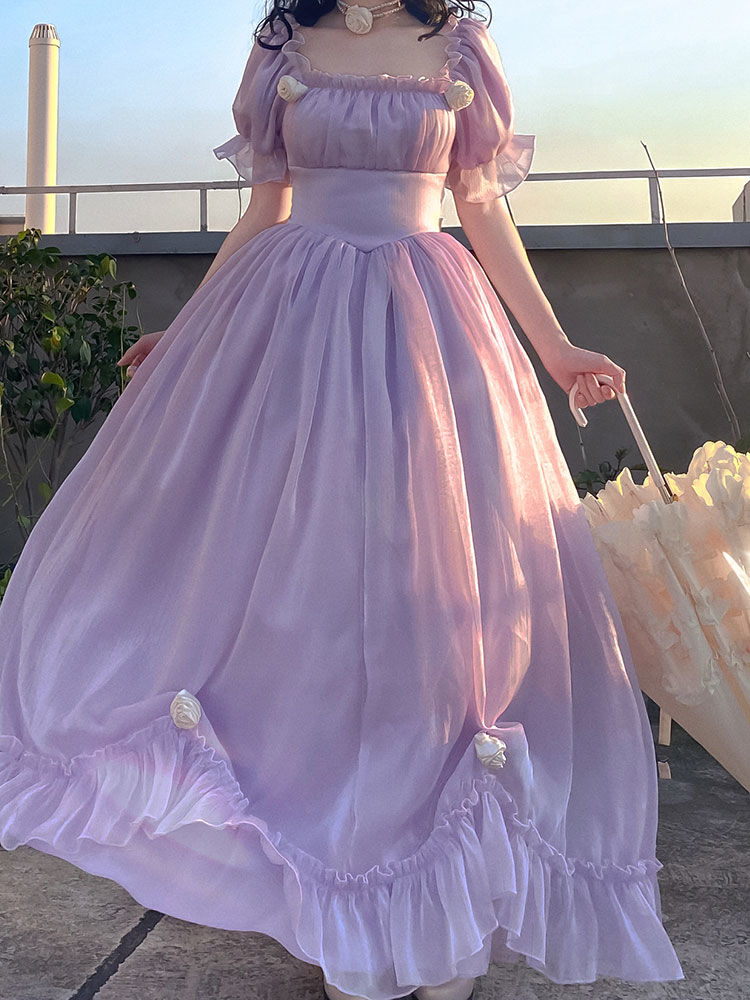 2025 Autumn Vintage Evening Party Dress Elegant Casual Lolita Princess Dress Women Sexy Backless Korea Sweet Fairy Dress Female