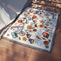 Retro Boho Cotton Linen Blanket Sofa Towel Knit Bohemian Bedspread Pad Mat Bohemian Throw Travel Bedspread Sofa Cover Blankets