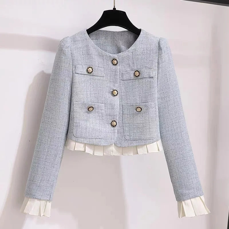 2024 Fall Winter Two Piece Sets for women Jacket Coat +Long skirt 2 piece sets women outfit conjuntos femininos elegantes