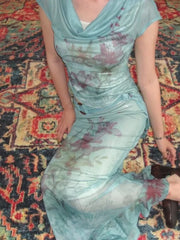 Vintage Dünne Mode Druck Oansatz Kurzarm Tops Frauen + Y2k Schlanke Taille Bodycon Röcke 2024 Sommer Neue Zwei Stück sets