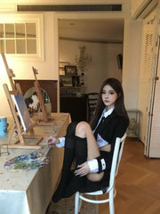 Korean Fashion Long Sleeve Blazer+ Lapel Neck Bottoming Shirts Women+ High Waist Bodycon Skirts Spring New Three Piece Sets