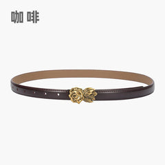 Fashion Echtes Leder Gürtel Frauen Ins Gold Rose Schnalle Weibliche Jeans Kleid Bund für Dame Luxus Designer Zubehör