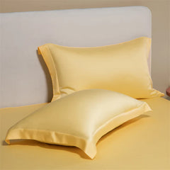 1 Pair(2 Pieces) Egyptian Cotton Pillowcases Solid Color Pillow Shams Covers