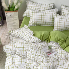 Duvet Cover Set for Boys and Girls, Cute Sweetheart, Flat Sheet, Pillowcase, Floral Bed Linen, Twin Queen Size, Home Bedding Kit