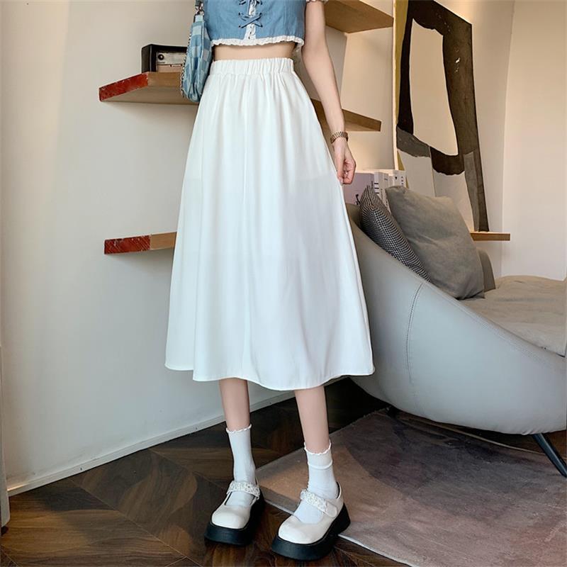 Zurück zum College Vintage Blumendruck A-Linie Plissee Lange Röcke Sommer Damen 2024 Koreanischer Rock Streetwear Kordelzug Elastische Taille Midirock 