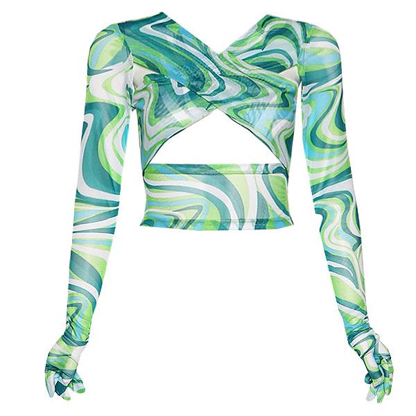 Teenage Crush Gloved Long Sleeve Top