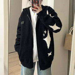 Star Girl Aesthetic Knit Hoodie