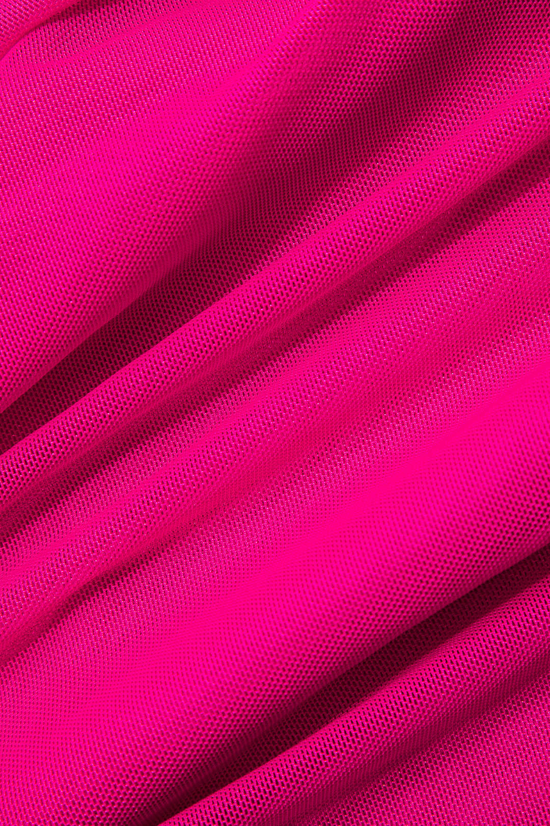 Maxikleid mit Spitzen-Netzstoff, gerüschtem Schlitz 