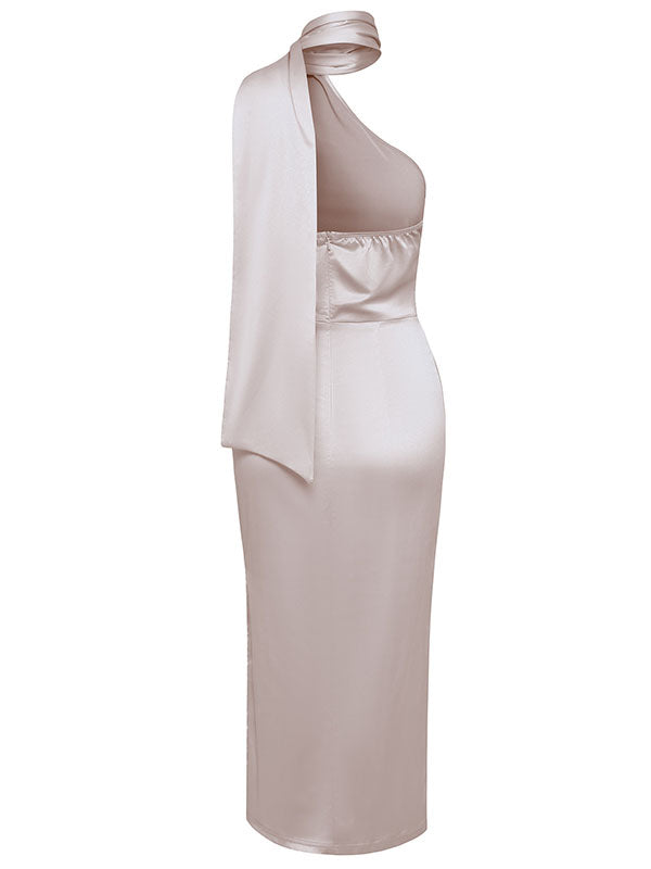 Vacation Wrap Sleeveless Solid Color Midi Dress