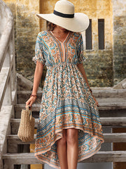 Bohemia High Waisted Loose Floral Dress