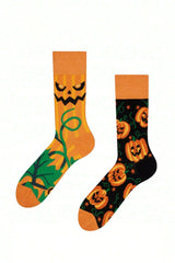 Pumpkin & Ghost Pattern Socks