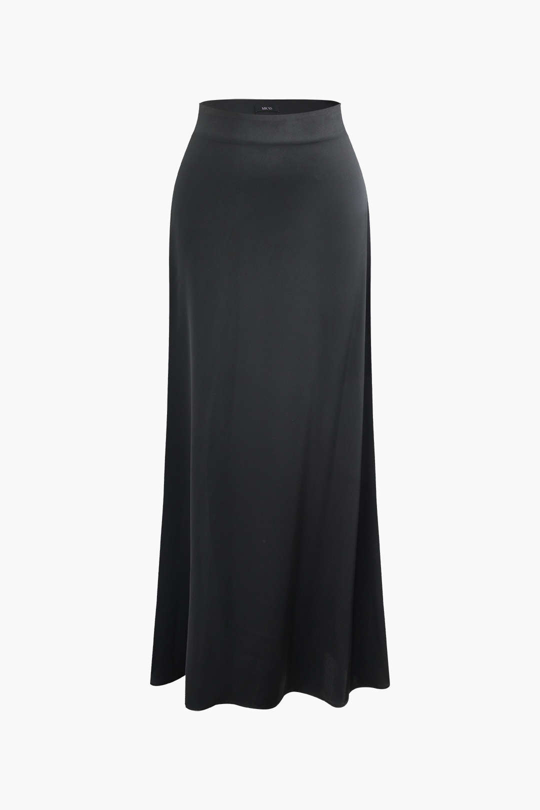 Solid Satin Maxi Skirt