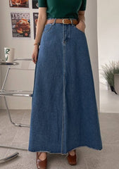 Ifomat Jolene Denim Long Skirt