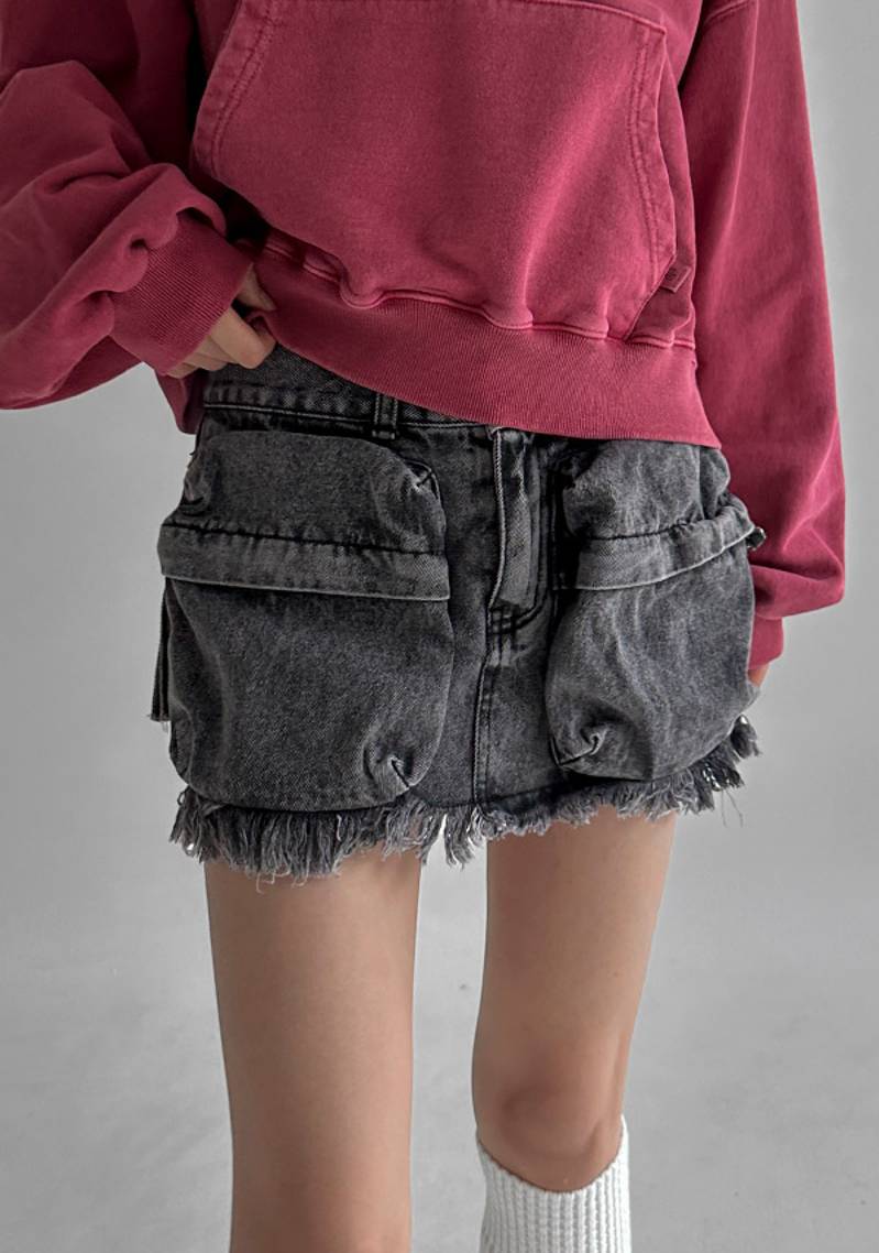 Ifomat Sandra Denim Mini Skirt