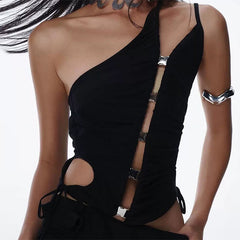 Dark Enigma Asymmetrical Split Top